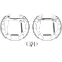 Jeu de mâchoires de frein HELLA 8DB 355 004-981