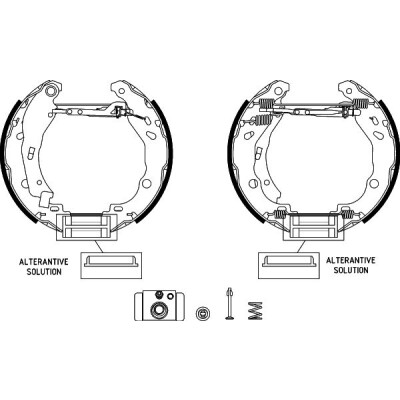 Jeu de mâchoires de frein HELLA 8DB 355 022-511