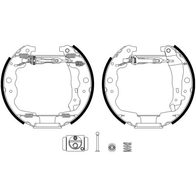 Jeu de mâchoires de frein HELLA 8DB 355 022-871