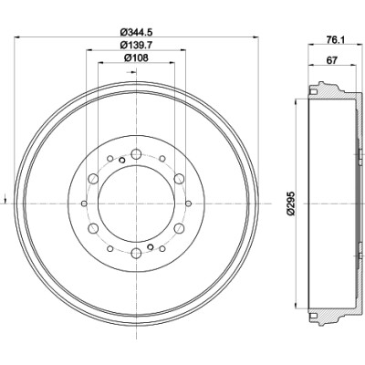 Tambour de frein HELLA 8DT 355 303-141