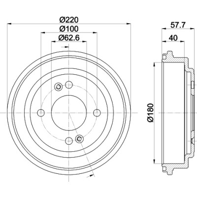 Tambour de frein HELLA 8DT 355 303-361
