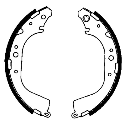 Jeu de mâchoires de frein HELLA 8DB 355 000-231