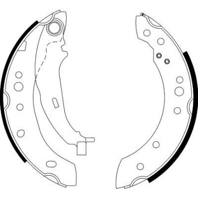 Jeu de mâchoires de frein HELLA 8DB 355 000-271