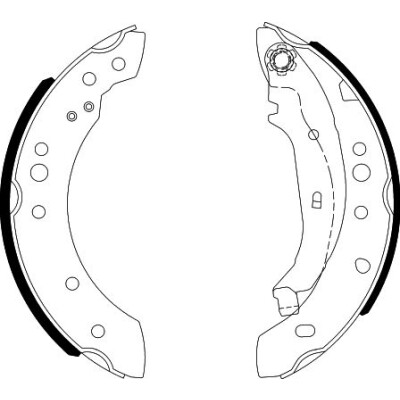 Jeu de mâchoires de frein HELLA 8DB 355 000-371