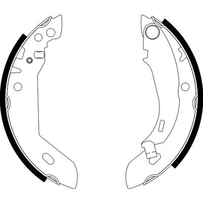 Jeu de mâchoires de frein HELLA 8DB 355 000-591