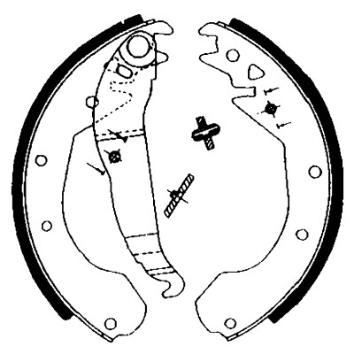 Jeu de mâchoires de frein HELLA 8DB 355 000-631