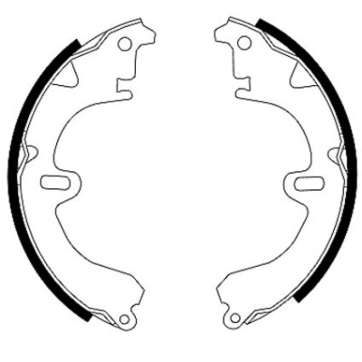 Jeu de mâchoires de frein HELLA 8DB 355 000-681