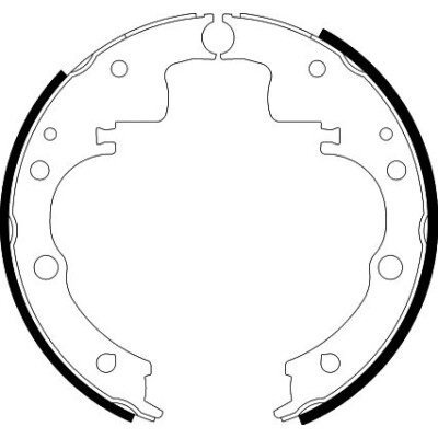 Jeu de mâchoires de frein HELLA 8DB 355 000-721
