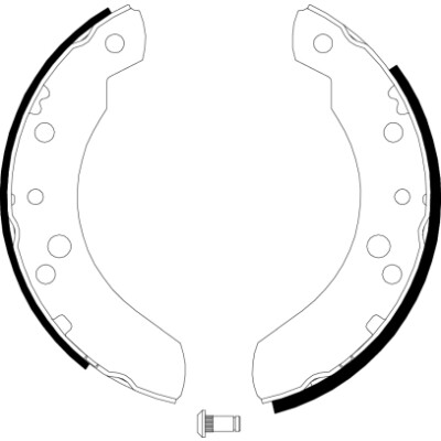 Jeu de mâchoires de frein HELLA 8DB 355 000-881