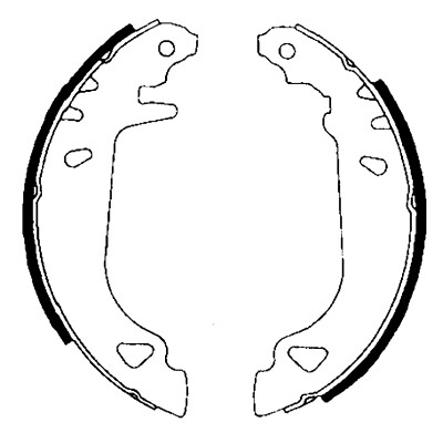 Jeu de mâchoires de frein HELLA 8DB 355 001-011