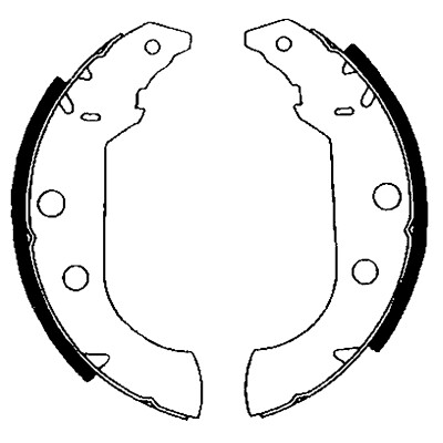 Jeu de mâchoires de frein HELLA 8DB 355 001-101