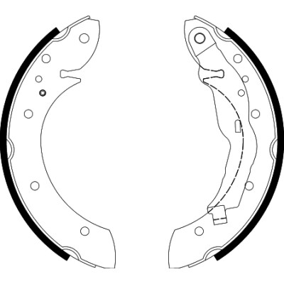 Jeu de mâchoires de frein HELLA 8DB 355 001-241