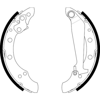 Jeu de mâchoires de frein HELLA 8DB 355 001-311