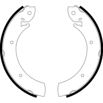 Jeu de mâchoires de frein HELLA 8DB 355 001-391