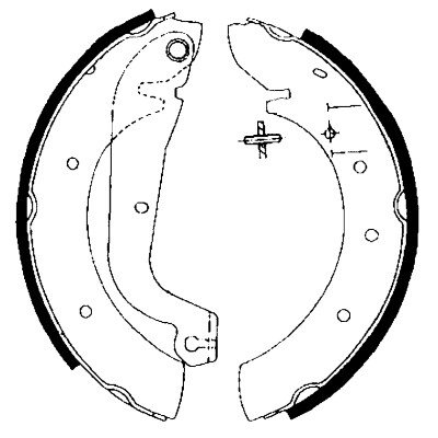 Jeu de mâchoires de frein HELLA 8DB 355 001-451