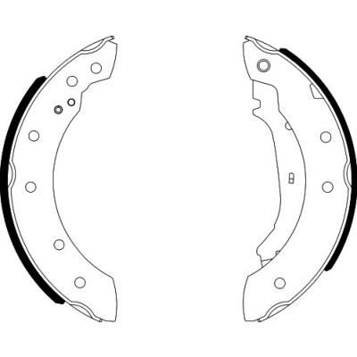 Jeu de mâchoires de frein HELLA 8DB 355 001-571