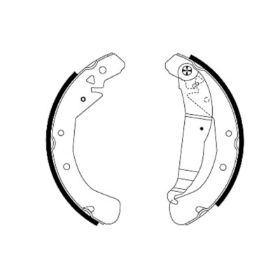 Jeu de mâchoires de frein HELLA 8DB 355 001-631