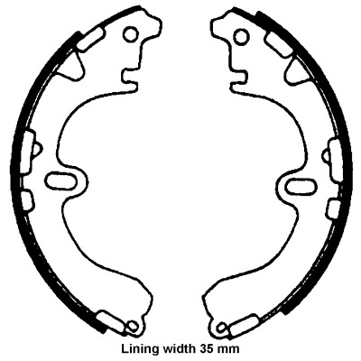 Jeu de mâchoires de frein HELLA 8DB 355 001-661