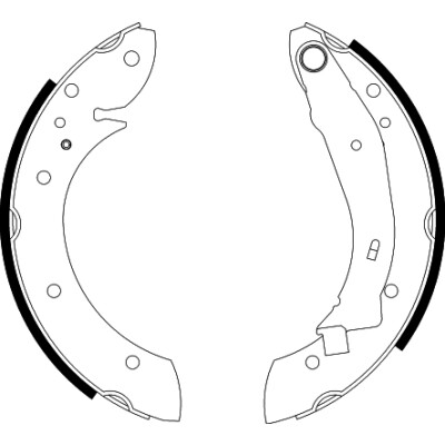 Jeu de mâchoires de frein HELLA 8DB 355 001-721
