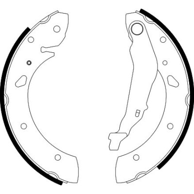 Jeu de mâchoires de frein HELLA 8DB 355 001-761