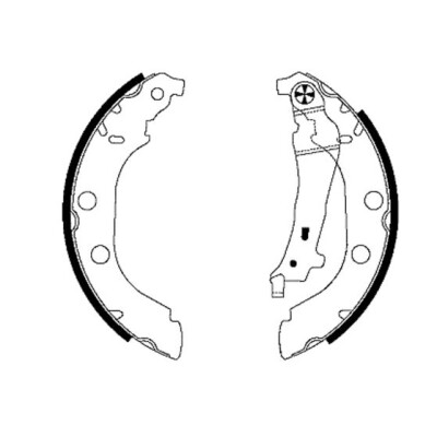 Jeu de mâchoires de frein HELLA 8DB 355 001-801