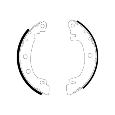 Jeu de mâchoires de frein HELLA 8DB 355 001-891