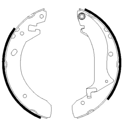 Jeu de mâchoires de frein HELLA 8DB 355 001-901