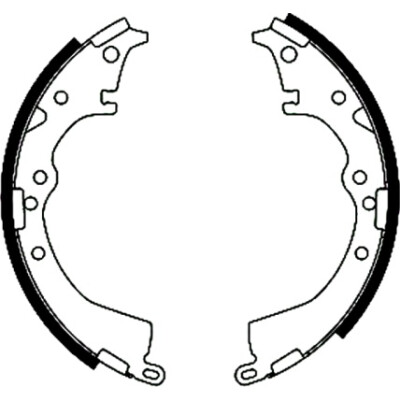 Jeu de mâchoires de frein HELLA 8DB 355 002-031