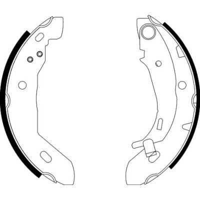 Jeu de mâchoires de frein HELLA 8DB 355 002-251