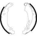Jeu de mâchoires de frein HELLA 8DB 355 002-261