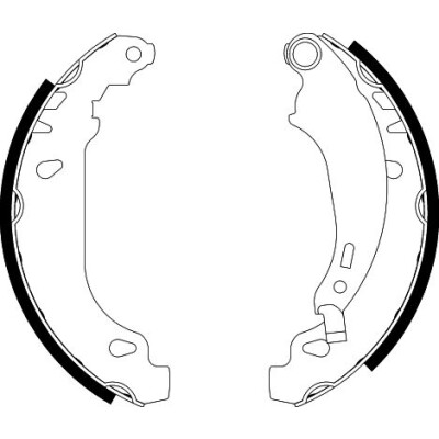 Jeu de mâchoires de frein HELLA 8DB 355 002-261