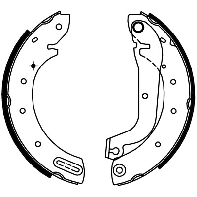 Jeu de mâchoires de frein HELLA 8DB 355 002-321