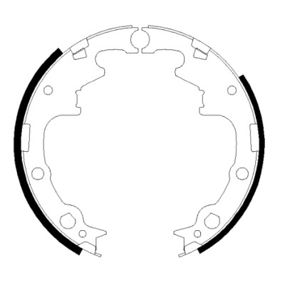 Jeu de mâchoires de frein HELLA 8DB 355 002-371