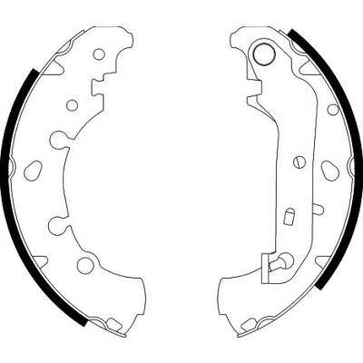 Jeu de mâchoires de frein HELLA 8DB 355 002-411