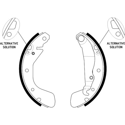 Jeu de mâchoires de frein HELLA 8DB 355 002-471