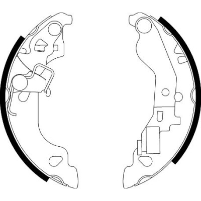 Jeu de mâchoires de frein HELLA 8DB 355 002-571