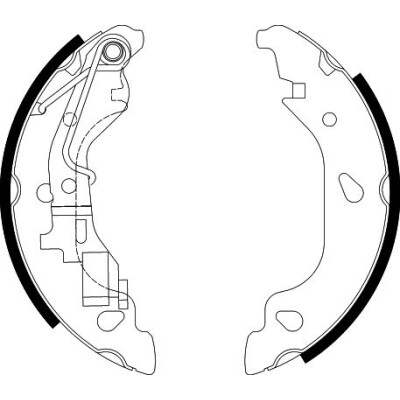 Jeu de mâchoires de frein HELLA 8DB 355 002-581