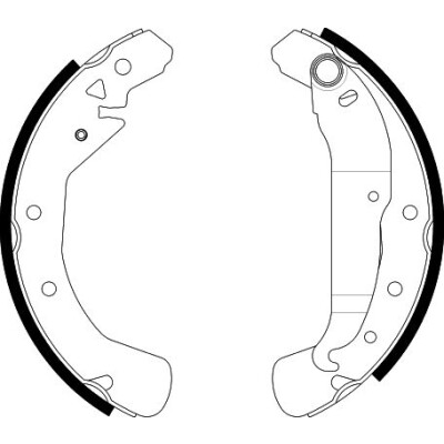 Jeu de mâchoires de frein HELLA 8DB 355 002-631