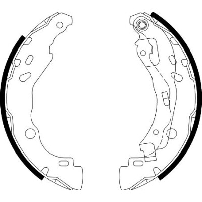 Jeu de mâchoires de frein HELLA 8DB 355 002-641