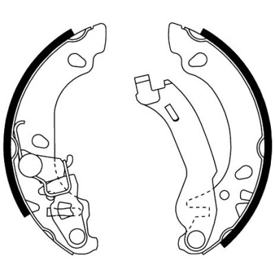 Jeu de mâchoires de frein HELLA 8DB 355 002-691