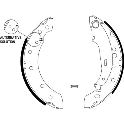 Jeu de mâchoires de frein HELLA 8DB 355 002-771