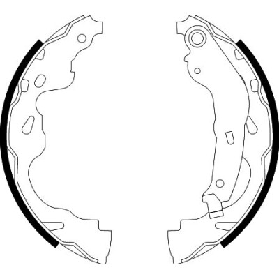 Jeu de mâchoires de frein HELLA 8DB 355 002-891