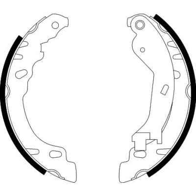Jeu de mâchoires de frein HELLA 8DB 355 002-901