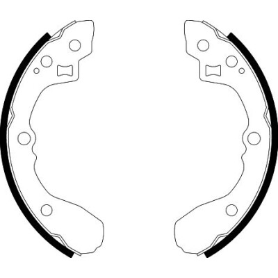Jeu de mâchoires de frein HELLA 8DB 355 002-931