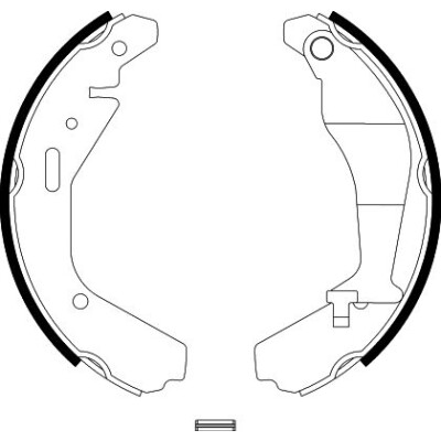 Jeu de mâchoires de frein HELLA 8DB 355 002-951