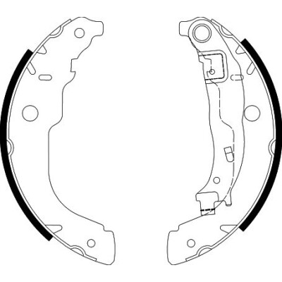 Jeu de mâchoires de frein HELLA 8DB 355 003-031