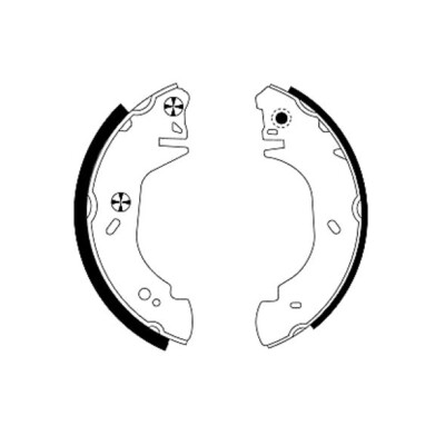 Jeu de mâchoires de frein HELLA 8DB 355 003-201