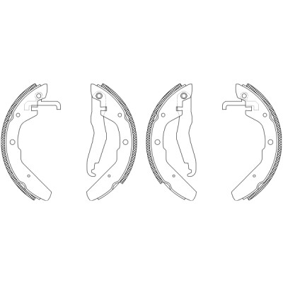 Jeu de mâchoires de frein HELLA 8DB 355 003-501