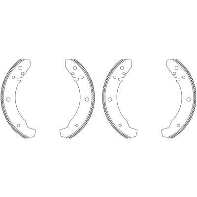 Jeu de mâchoires de frein HELLA 8DB 355 003-521