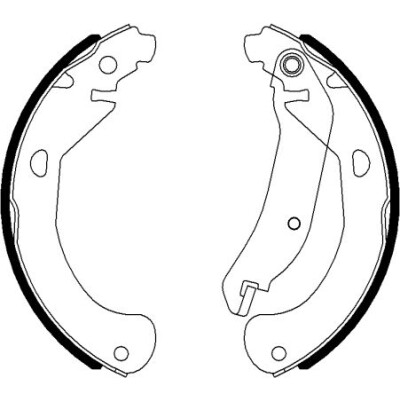 Jeu de mâchoires de frein HELLA 8DB 355 022-031